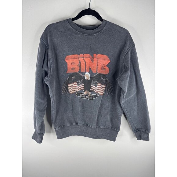 Anine Bing Vintage Eagle Crewneck Sweatshirt LA Las Angeles Size XS NEW - Picture 4 of 6